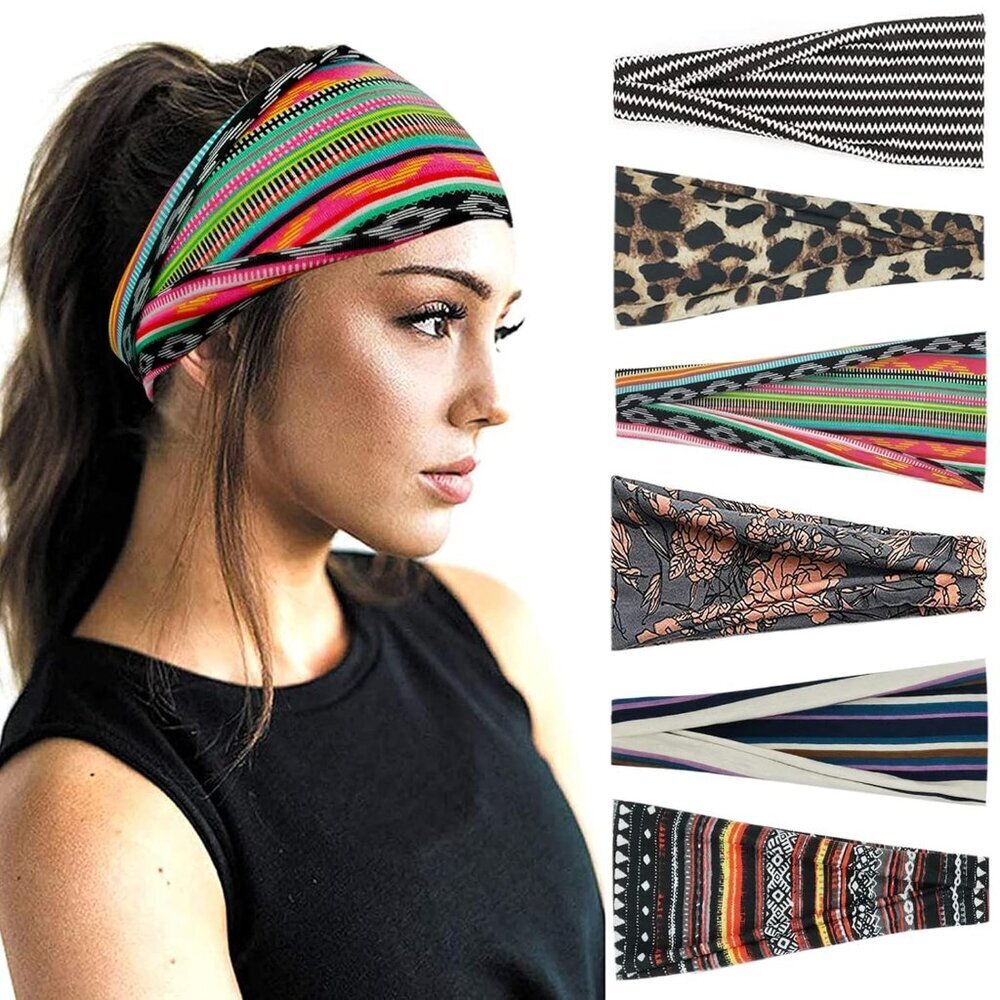 Boho Headbands For Women Fashion Wide Headband Yoga Workout Head Bands Hair Acce